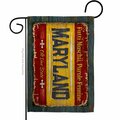 Guarderia 13 x 18.5 in. Maryland Vintage American State Garden Flag with Double-Sided Horizontal GU3953822